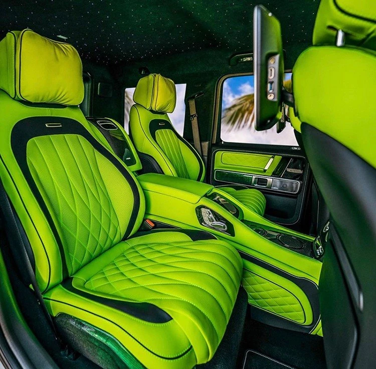 G55 G63 G500 rear seats converted into green VIP seats