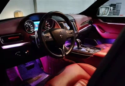Maserati Levante cải tiến 64-đèn nội thất màu để nâng cao giá trị nội thất.