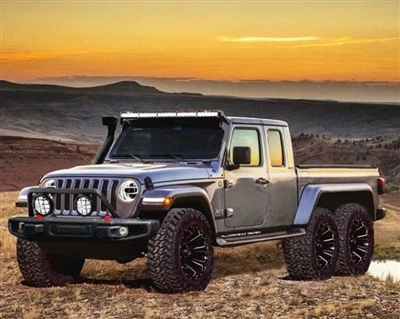 Jeep Gladiator 2020 có thể được nâng cấp lên phiên bản sửa đổi 6x6.